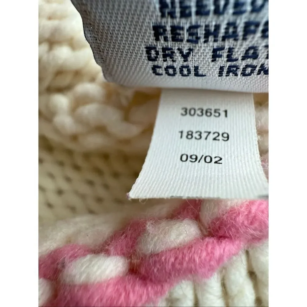 Y2K Baby Gap Textured Polka Dot Chunky Knit Sweater Size 2T